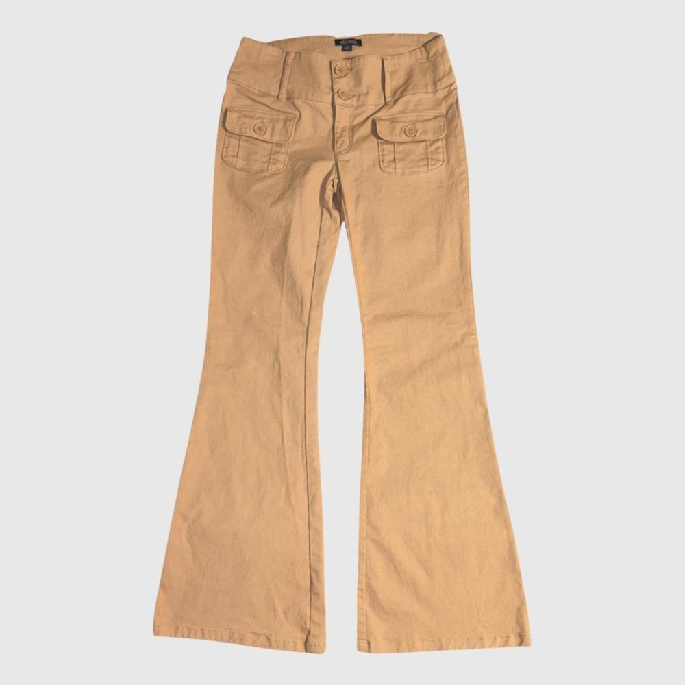 flared khaki pants